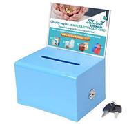 My Charity Boxes MCB AC-32 Urne à dessin en acrylique de qualité supérieure avec serrure pour cartes de visite et événements, multicolore