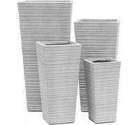 my choice Set de pots de plantes 4pcs rainure haute 483786