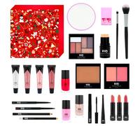MY ESSENTIALS - Calendrier de l’Avent 2025 Beauté Femme - Coffret Cadeau 24 Produits Maquillage & Accessoires Débutants - Routine Teint, Yeux, Lèvres, Ongles - Idée Cadeau Noël - Merry Beauty Xmas