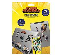 My Hero Academia Tech Lot de 30 autocollants pour ordinateurs portables, téléphones portables et tablettes, autocollants pour enfants et adultes - Produit officiel