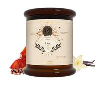 MY JOLIE CANDLE - Bougie Parfumée Signe Astrologique avec Portrait Astral - Lion du 23 juillet au 22 août - Cadeau de Noël et Anniversaire - Cire à base végétale