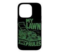 My Lawn My Rules Tondeuse à Gazon Jardinier Entretien de la pelouse Jardinage Coque pour iPhone 14 Pro