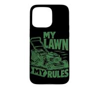 My Lawn My Rules Tondeuse à Gazon Jardinier Entretien de la pelouse Jardinage Coque pour iPhone 15 Pro Max