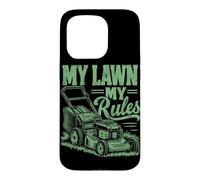My Lawn My Rules Tondeuse à Gazon Jardinier Entretien de la pelouse Jardinage Coque pour iPhone 15 Pro