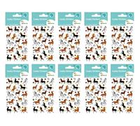 MY MANDARINE 560353Cpack - GOMMETTES 3D Cooky - LOT DE 10 planches 12x8 cm - 180 stickers - CHEVAUX