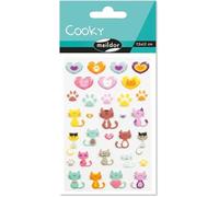 MY MANDARINE 560500C Cooky 1 planche 31 stickers Chats/Cœurs