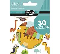 MY MANDARINE AE180C- GOMMETTES Sticky - 30 stickers PRÉDÉCOUPÉS - DINOSAURES