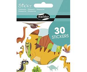 MY MANDARINE AE180C Sticky 30 stickers Dinosaures