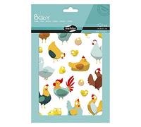MY MANDARINE AE211C -GOMMETTES Baby - 6 planches 14,8 x 21 cm - À parti de 2 ans - POULES (123 stickers)