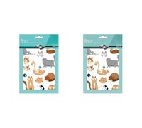 MY MANDARINE AE227C -GOMMETTES Baby - 6 planches 14,8 x 21 cm - À parti de 2 ans - CHATS (168 stickers) (Lot de 2)