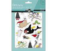 MY MANDARINE AE237C - GOMMETTES Dreamy - 6 planches 14,8x21cm - ANIMAUX SUPER-HÉROS (78 stickers)