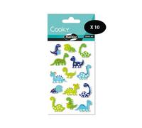 MY MANDARINE CY006Opack Cooky 10 planches 140 stickers Dinosaures