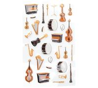 MY MANDARINE CY079C Cooky 1 planche 30 stickers Instruments de musique