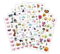 MY MANDARINE CY102C - GOMMETTES 3D Cooky - 8 planches 12x8 cm - 294 stickers - FANTAISIE