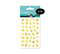 MY MANDARINE CY106Cpack - GOMMETTES 3D Cooky - LOT DE 10 planches 12x8 cm - 390 stickers - ETOILES DE MER