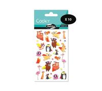 MY MANDARINE CY112Cpack Cooky 10 planches 280 stickers Animaux super-héros