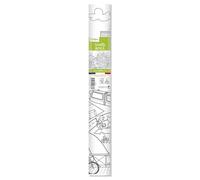 MY MANDARINE GY083C - Un rouleau de papier Affiche Graffy Roll pré-imprimée 5m x 35cm (Dessin de 50cm Répété 10 fois) - À partir de 4 ans - VILLE ECOLOGIQUE