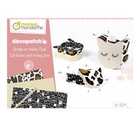MY MANDARINE KC105C Tirelire + 2 boîtes Décopatch Chat 6ans+