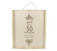 My original gift Coffret de Trois Bouteilles de Vin Spécial Anniversaire avec Votre nom, Votre âge et la dédicace Que Vous Choisissez.