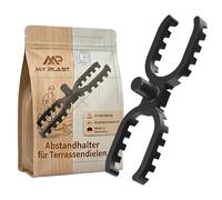 My Plast Espaceurs de lames de terrasse - Lot de 1000 entretoises/cales d’espacement 4 mm - Terrasse bois & composite - Pose facile, espacement régulier, drainage & ventilation - Noir