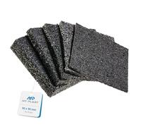 My Plast I 90 x 90 x 6 mm - 25 pièces I Dalle amortissante pour terrasses - dalle caoutchouc résistante à l'eau pour le bois de la terrasse, cale terrasse protection de construction résilient