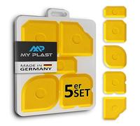 My Plast Lisseur pour joints, spatule pour joints Racloir en plastique pour joints en silicone et en acrylique, coins, bords Outil professionnel pour joints, pour rayons Set jaune - 1 kits)