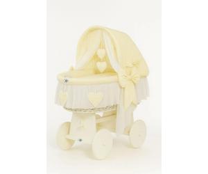 MY SWEET BABY Lit pour Bébé en Fibre Naturelle Blanche avec Toit Mobile et Matelas PREMIUM