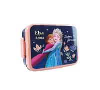 My sweety pop - Boîte à goûter La Reine Des Neiges - Lunch box - Pour enfant - Crèche - Maternelle - Ecole - Vacances - Repas - 16 cm - Idée Cadeau (Reine des Neiges - Bleu/Pêche)