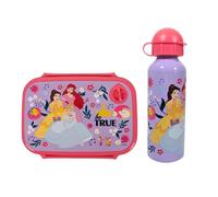 My sweety pop Ensemble repas Boîte à goûter + Gourde Lunch box Hydratation | Pour enfant école Vacances Repas Princesses Rose Violet