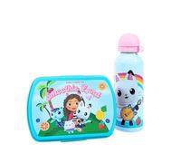 My sweety pop Ensemble repas fille Boîte à goûter + Gourde Lunch box | Hydratation Pour enfant école Vacances Repas Gabby's Dollhouse- Rose Bleu