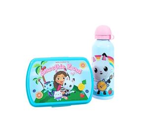 My sweety pop Ensemble repas fille Boîte à goûter + Gourde Lunch box | Hydratation Pour enfant école Vacances Repas Gabby's Dollhouse- Rose Bleu