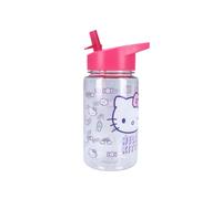 My sweety pop - Gourde fille hello kitty transparente Plastique - Pour enfant - Crèche - Maternelle - Ecole - Vacances - Repas - 12 cm - 450 ml - Hydratation - Idée Cadeau (Hello Kitty - Rose)