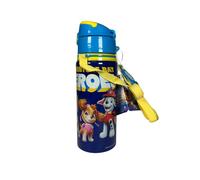 My sweety pop | Gourde Pat Patrouille 600ml pour Enfant | Bouteille d'eau Aluminium avec Protection Silicone Anti-Choc | Design Chase Stella Marcus | Idéal École Sport et Randonnée | Sans BPA