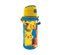 My sweety pop Gourde Pokémon pour Enfants Bouteille en Aluminium 600ml | Avec Paille et Crochet Gourde Étanche sans BPA pour école Sport et Randonnée Accessoire Hydratation Enfant dès 3 ans