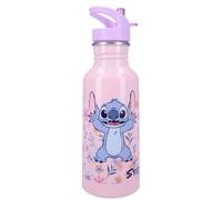 My sweety pop - Gourde pour enfant - Acier Inoxydable - Crèche - Maternelle - Ecole - Vacances - Repas - 22 cm - 500 ml - Hydratation - Idée Cadeau - Bouteille (Stitch - Fleurs/violet)