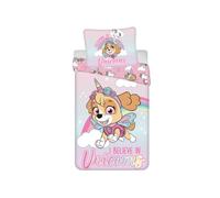 My sweety pop Parure de lit Enfant Pat' Patrouille 2 pièces Enfant Housse | de Couette Réversible 140x200 Taie d'oreiller 70x90 cm Literie 100% coton Rose