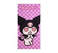 My sweety pop Serviette de Plage Enfant Kuromi 70x140 cm Drap de Bain Fille | Séchage Rapide Idéal Piscine Natation Vacances Ultra Légère 100% Polyester