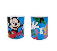 My sweety pop - Tirelire en métal Mickey Mouse Bleu - Ecole - Rangement pièces - 12 cm - Idée Cadeau