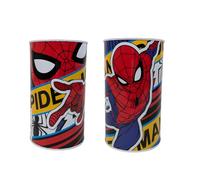 My Sweety Pop Tirelire en métal Spiderman Rouge et Bleu École Rangement | pièces 17 5 cm