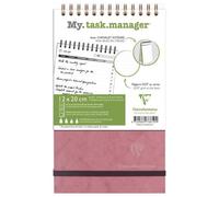 My.task.manager Age Bag bloc de bureau reliure intégrale en-tête 12x20 cm 250 pages détachables réglure DOT au verso - Rose antique