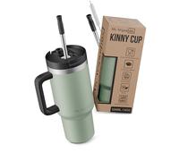 My Vesperbox Kinny Cup Gobelet isotherme, avec paille 500, 950, 1200 ml, tasse à café, à emporter, en acier inoxydable, sans BPA et mélamine