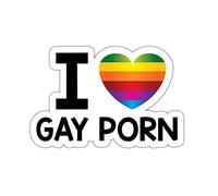 Mya 1Pc Voiture Stickers J'aime Le Porno Gay LGBT Lesbienne Voiture Drôle Autocollant Vinyle Autocollant