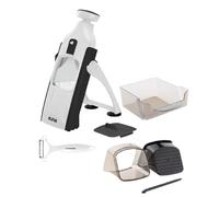 MYBO TV - SAFETY SLICER - Coupe-Légumes XL - 24 Types de Coupe - Facile et Sûr - Passe au Lave-Vaisselle - Garanti 2 Ans - Vu à la Télé, Argent