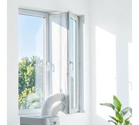 MYCARBON 500cm Kit de Calfeutrage Fenêtre pour Climatiseur Mobile et Sèche-Linge, Joint de Fenêtre Tissu de Calfeutrage Clim, Universel, Installation Facile, sans Perçage, Économie d’énergie