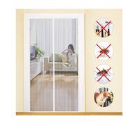 MYCARBON Moustiquaire magnétique pour porte (blanc) 110 x 220 cm Étiquette