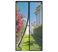 MYCARBON Moustiquaire Porte-Fenêtre 120x220cm Maillage Ultra Fin Moustiquaire Aimantée Porte Rideau Anti Mouche Anti Insecte Fermeture Magnétique Installation Sans Perçage avec Bande Adhésive, Noir