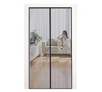 MYCARBON Moustiquaire Porte Fenêtre Aimantée 120x240cm Maillage Ultra Fin Fermeture Magnétique Moustiquaire Fenêtre Coulissante Rideau de Porte Anti Mouches Anti Moustiques avec Ruban Adhésif, Noir