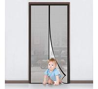 MYCARBON Moustiquaire Porte Fenêtre Magnétique 170x240cm Rideau de Porte Anti Mouche Moustiquaire Aimantée Fermeture Automatique Maillage Ultra Fin Installation Sans Perçage avec Bande Adhésive, Noir