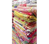 Mycrafts Indian Wholesale Kantha Lot de 5 courtepointes Kantha Vintage Faites à la Main pour lit Simple
