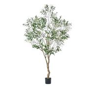 MYELLU 210 cm Olive Arbre Artificiel Plante Décoration | Grand Faux Arbre Intérieur 2000 Feuilles Artificiel Olivier Arbre pour Salon Chambre Bureau Live Streams Décoratif